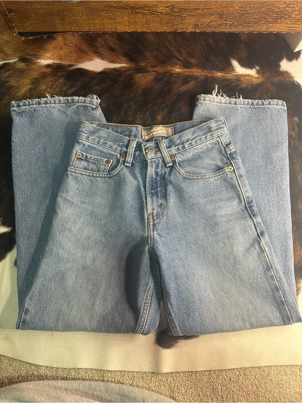 Vintage Y2K Levi’s 569 Loose Straight Jeans Light Wash 10 Slim 23x25